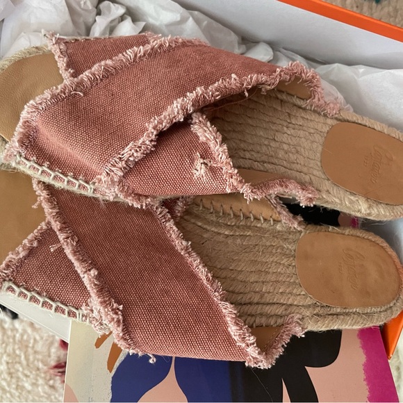 New in Box Castaner Palmera Espadrille Canvas Slide Sandals Rose-Made in Spain - Picture 5 of 5